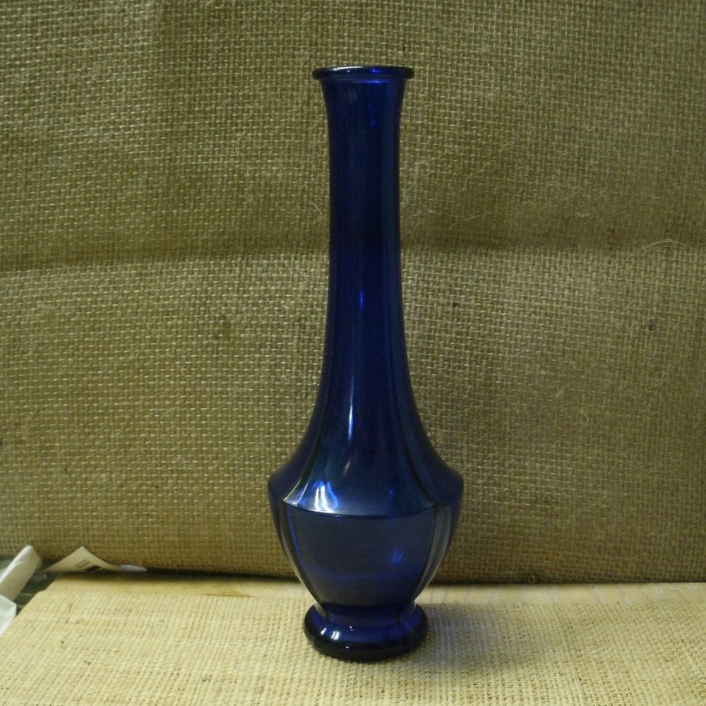 Hazel Atlas Vintage Cobalt Blue Glass Vase